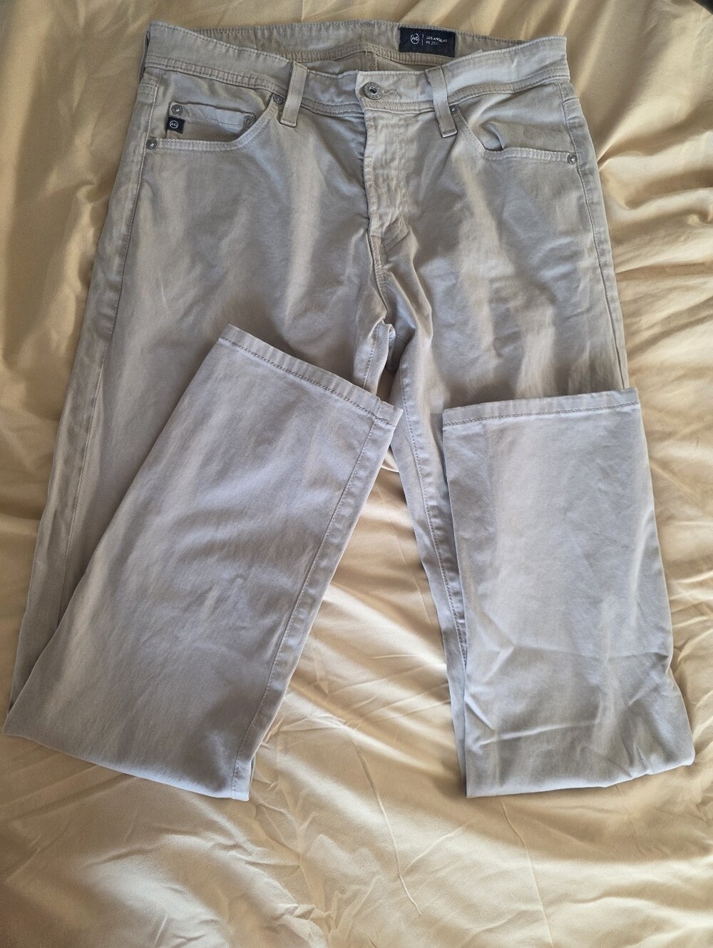AG Adriano Goldschmied Khaki Jeans 30x28 Super Soft Slim Fit